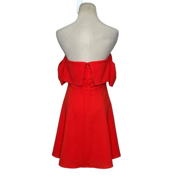 Sugar + Lips red off shoulder mini dress size Small - Picture 10 of 13